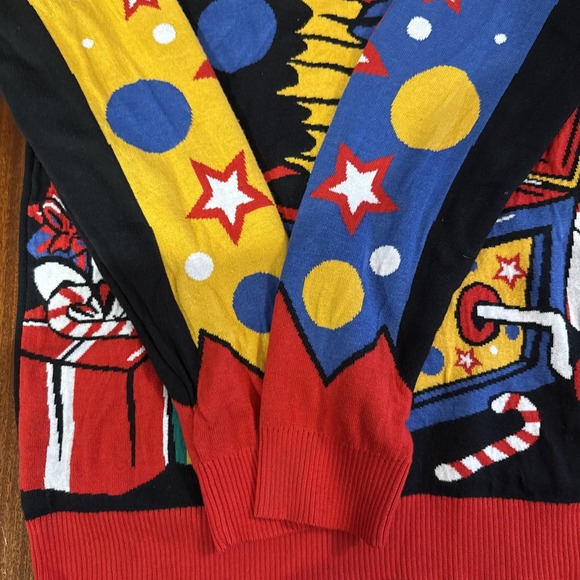 Ugly Christmas Party Sweater 2XL Jack In The Box Unisex Hood NWOT - Picture 7 of 9
